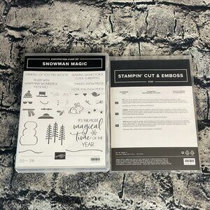 Stampin Up SNOWMAN MAGIC Stamp & SNOWMAN 21pc Die Christmas Winter 159816 159817